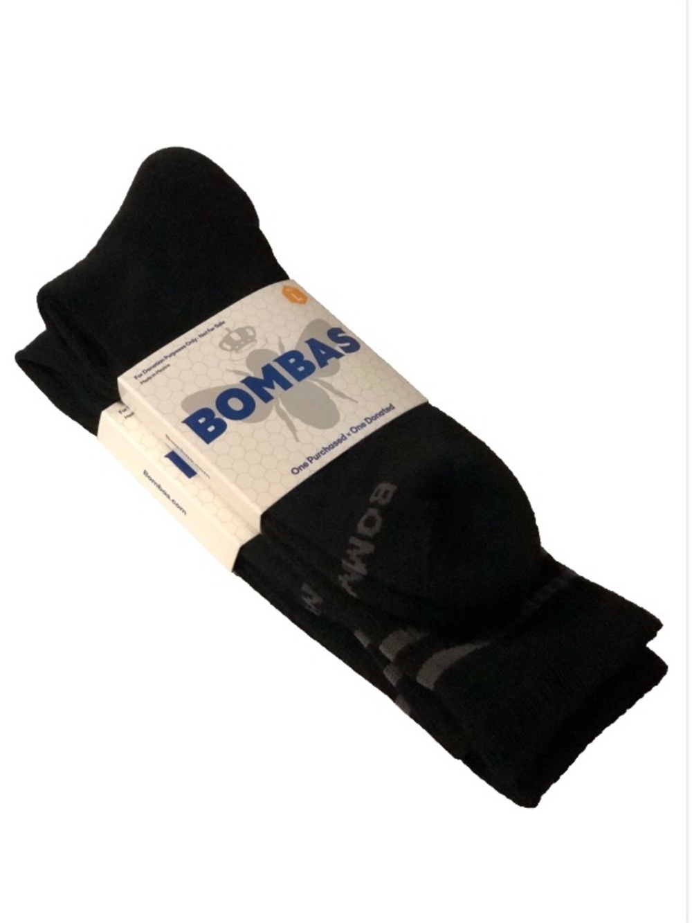 Bombas Men's Calf Socks with Subtle Gray Accent, Size L